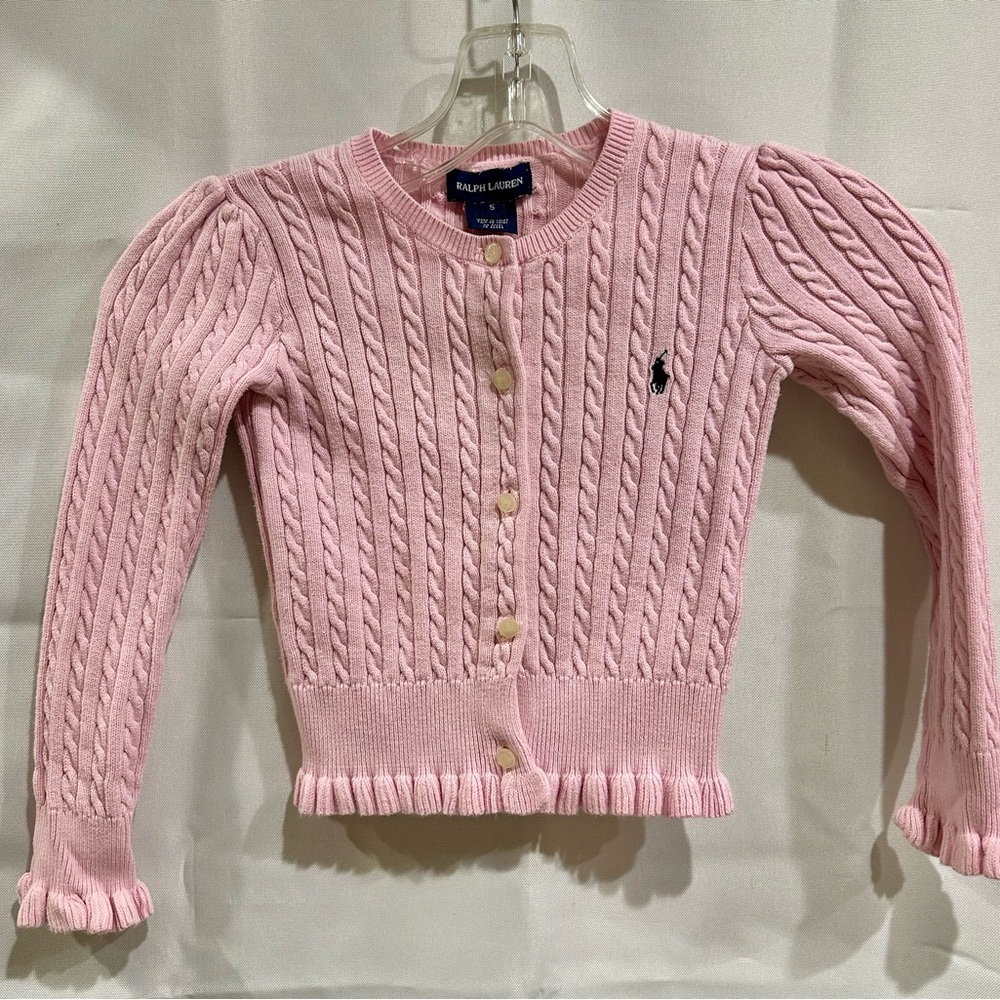 Ralph Lauren Light Pink Cable Knit Sweater Size 5